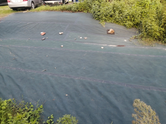 防草シート施工